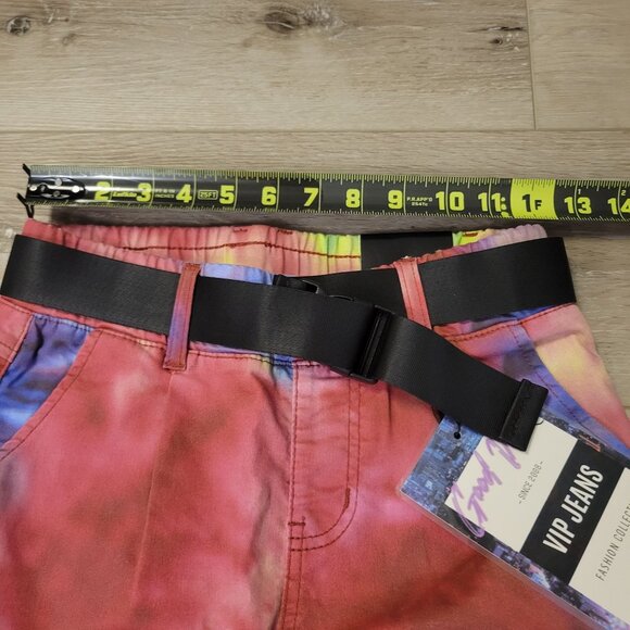 V.I.P. Tie-Dye Cargo Jogger Pants Multicolor Size 3/4 Cotton & Spandex Elastic C - Picture 6 of 8